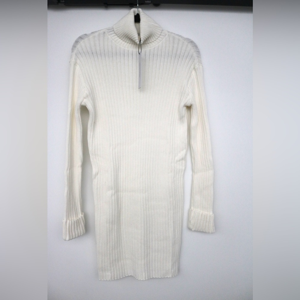 NWT- Stitches & Stripes- Crista Ribbed Mini Dress in White- Size Medium - Picture 7 of 7